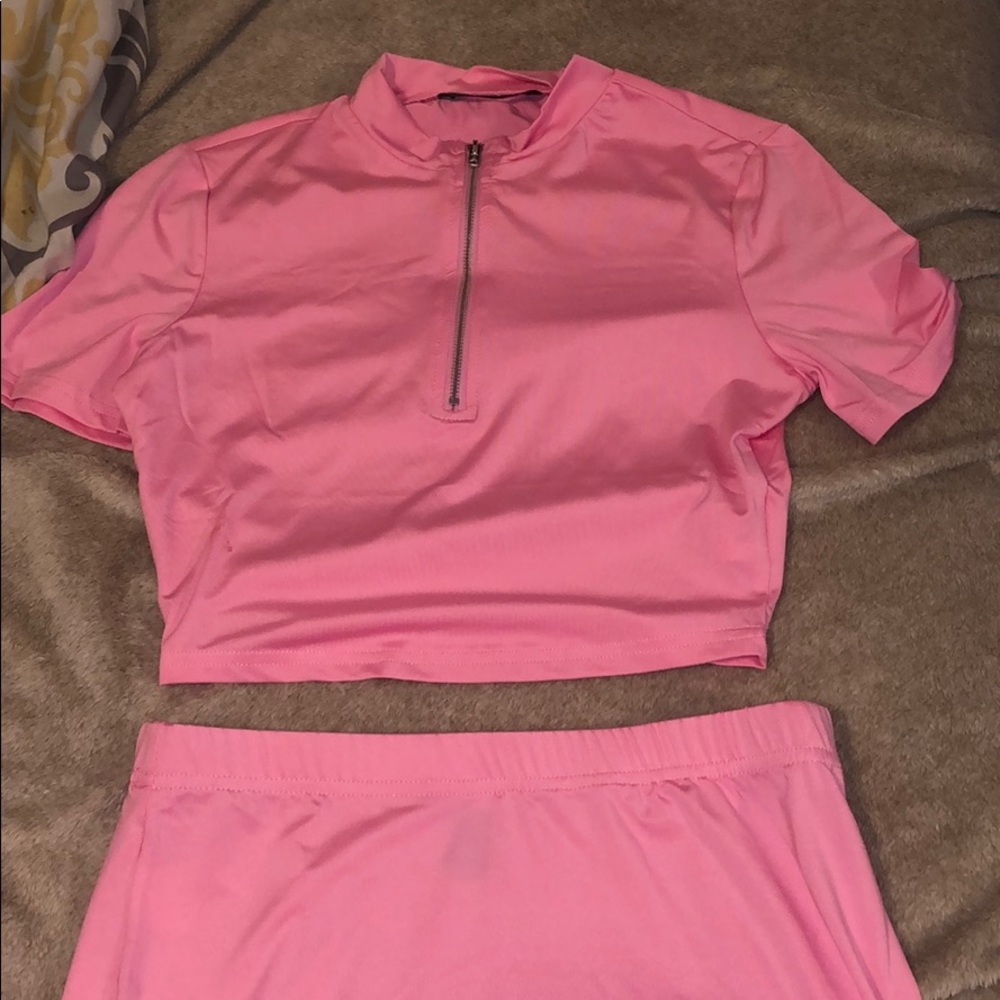 2 piece skirt and shirt